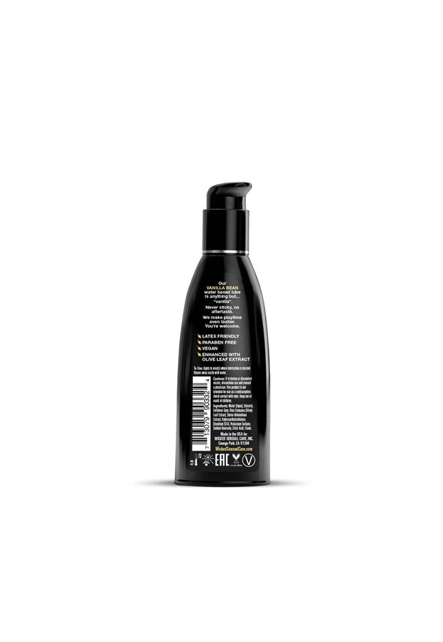 Wicked Aqua Vanilla Bean - Vanilla Bean Flavoured Water Based Lubricant - 60 ml (2 oz) Bottle