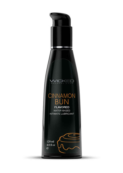 Wicked Aqua Cinnamon Bun - Cinnamon Bun Flavoured Water Based Lubricant - 120 ml (4 oz) Bottle