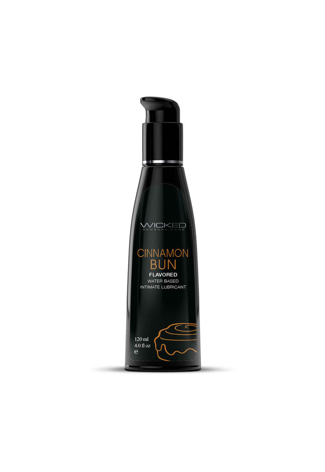 Wicked Aqua Cinnamon Bun - Cinnamon Bun Flavoured Water Based Lubricant - 120 ml (4 oz) Bottle