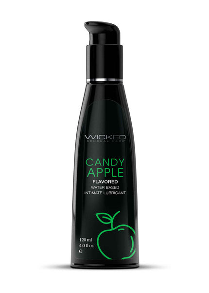 Wicked Aqua Candy Apple - Candy Apple Flavoured Water Based Lubricant - 120 ml (4 oz) Bottle