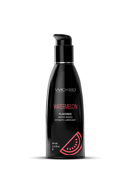 Wicked Aqua Watermelon - Watermelon Flavoured Water Based Lubricant - 60 ml (2 oz) Bottle