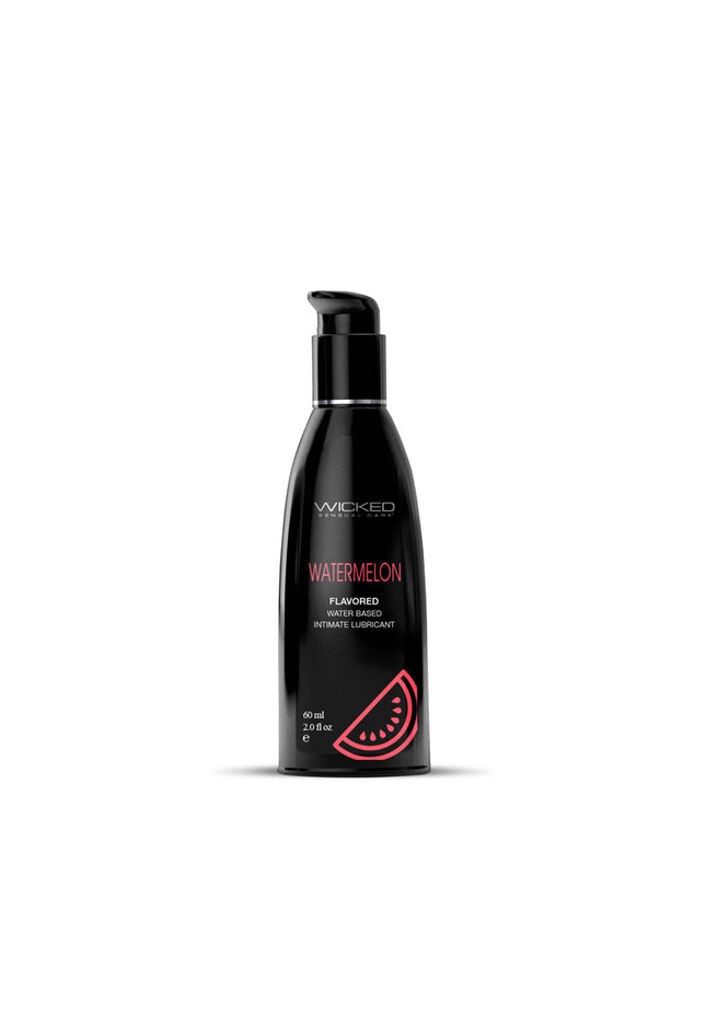 Wicked Aqua Watermelon - Watermelon Flavoured Water Based Lubricant - 60 ml (2 oz) Bottle