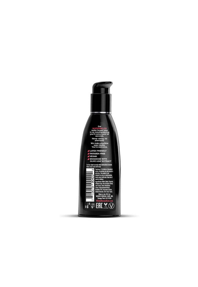 Wicked Aqua Watermelon - Watermelon Flavoured Water Based Lubricant - 60 ml (2 oz) Bottle