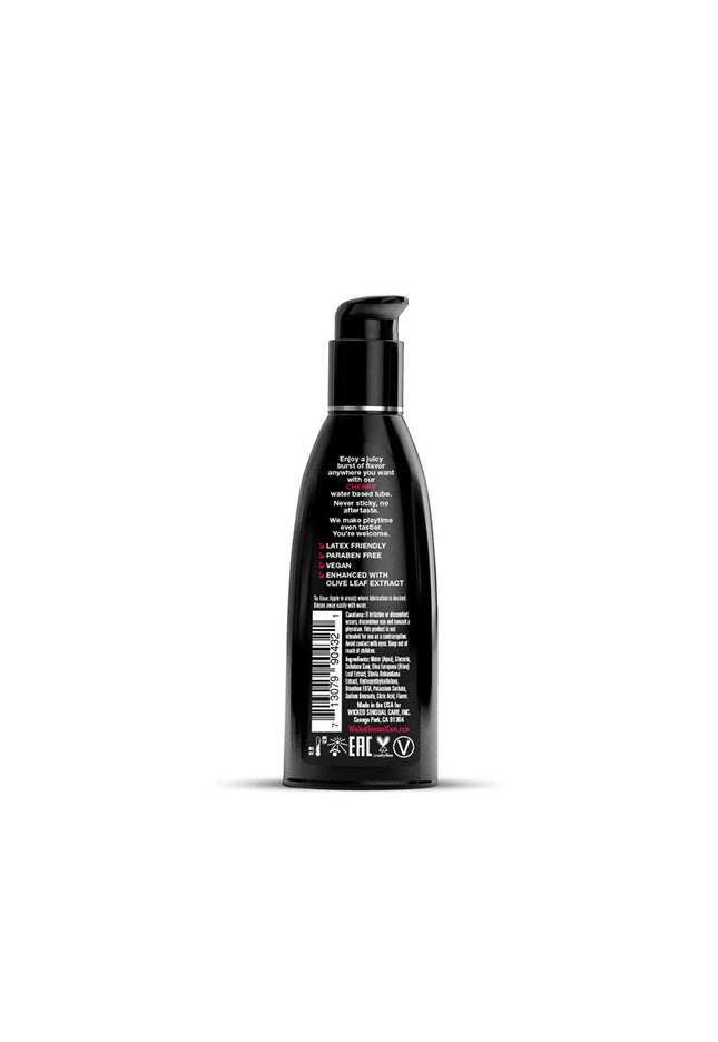 Wicked Aqua Cherry - Cherry Flavoured Water Based Lubricant - 60 ml (2 oz) Bottle