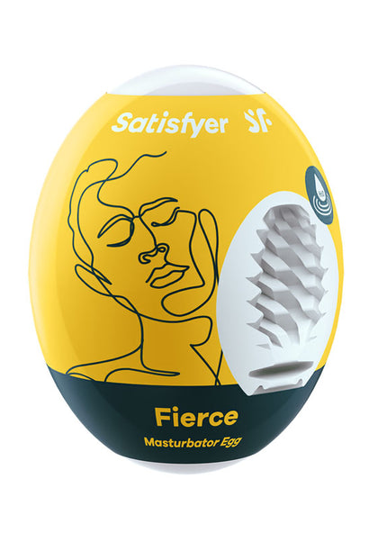 Satisfyer Masturbator Egg - Fierce - White Stroker Sleeve