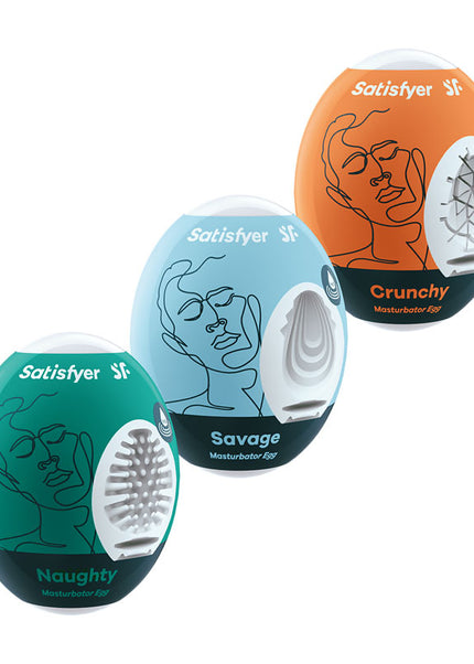 Satisfyer Masturbator Eggs - Mixed 3 Pack #2 - Set of 3 Stroker Sleeves
