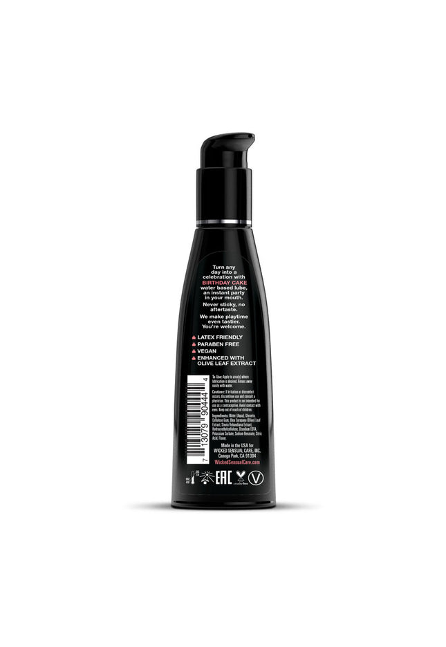 Wicked Aqua Birthday Cake - Birthday Cake Flavoured Water Based Lubricant - 120 ml (4 oz) Bottle