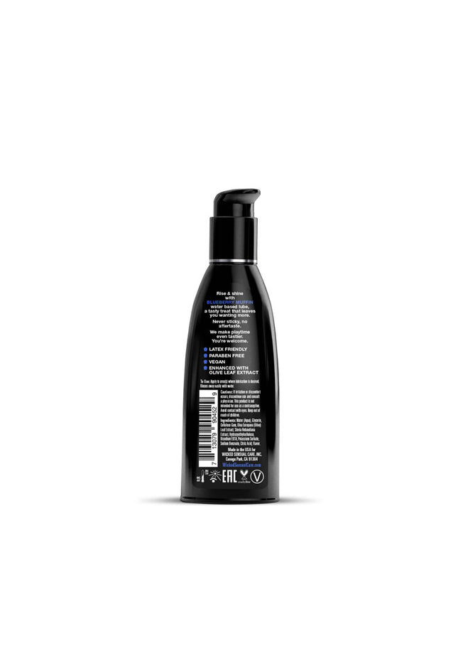 Wicked Aqua Blueberry Muffin - Blueberry Muffin Flavoured Water Based Lubricant - 60 ml (2 oz) Bottle