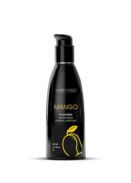Wicked Aqua Mango - Mango Flavoured Water Based Lubricant - 60 ml (2 oz) Bottle