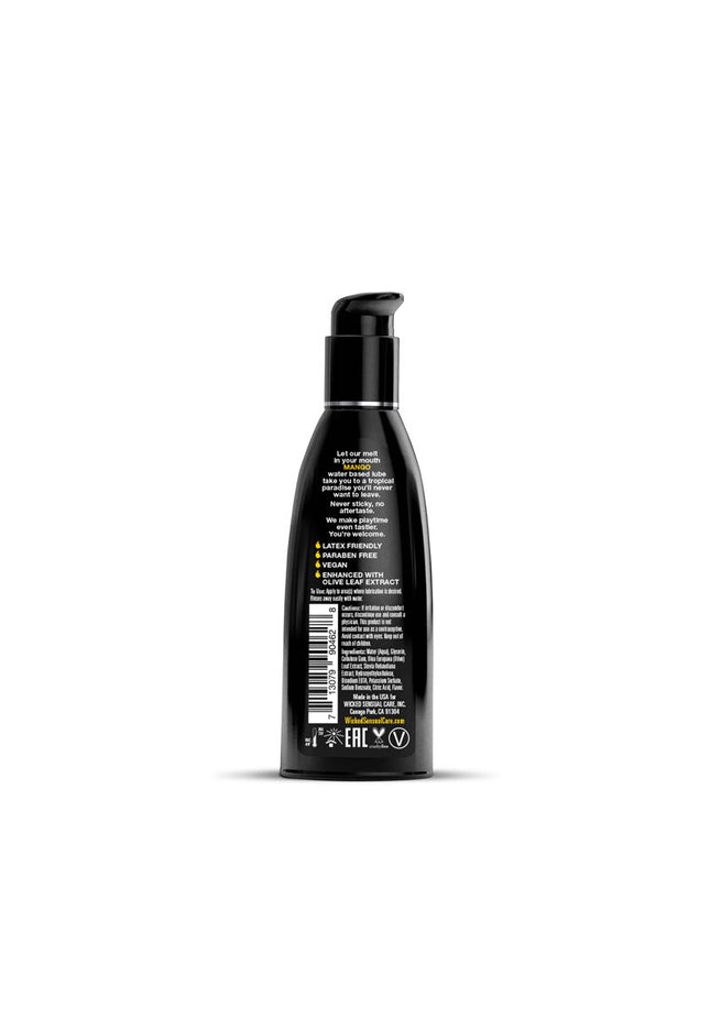 Wicked Aqua Mango - Mango Flavoured Water Based Lubricant - 60 ml (2 oz) Bottle