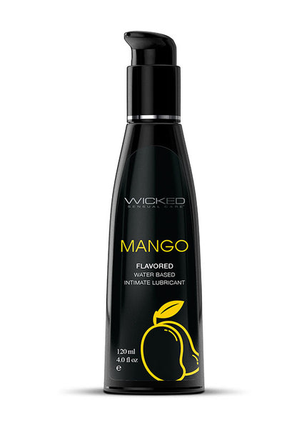 Wicked Aqua Mango - Mango Flavoured Water Based Lubricant - 120 ml (4 oz) Bottle