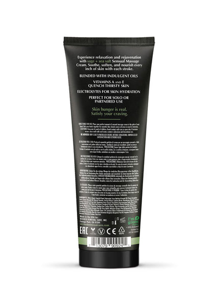Wicked SAGE + SEA SALT Sensual Massage Cream - Scented Massage Cream - 120 ml Tube