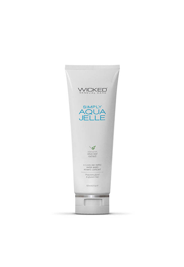 Wicked Simply Aqua Jelle - Water Based Anal Lubricant - 120 ml (4 oz) Bottle