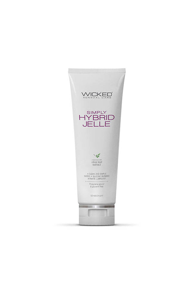Wicked Simply Hybrid Jelle - Water & Silicone Blended Anal Lubricant - 120 ml Bottle