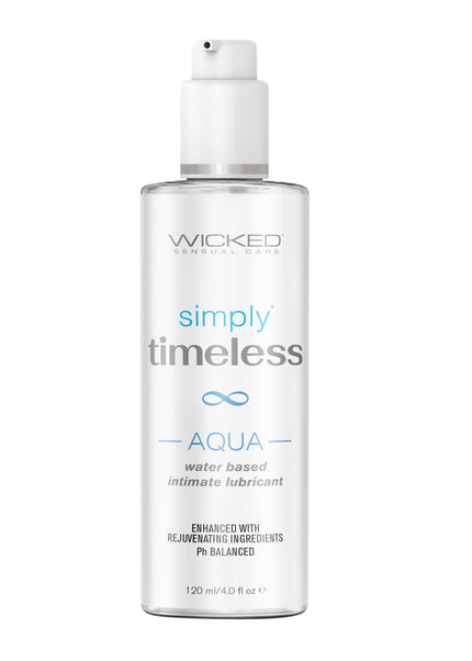 Wicked Simply Timeless Aqua - Water Based Lubricant - 120 ml (4 oz) Bottle