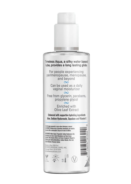 Wicked Simply Timeless Aqua - Water Based Lubricant - 120 ml (4 oz) Bottle