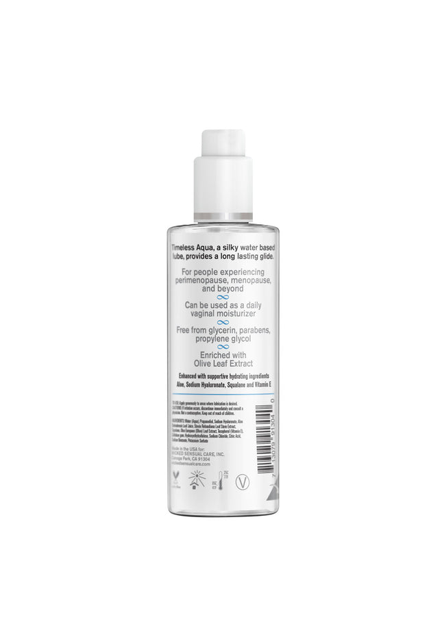 Wicked Simply Timeless Aqua - Water Based Lubricant - 120 ml (4 oz) Bottle