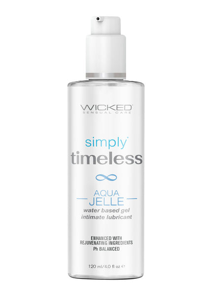 Wicked Simply Timeless Aqua Jelle - Water Based Anal Lubricant - 120 ml (4 oz) Bottle