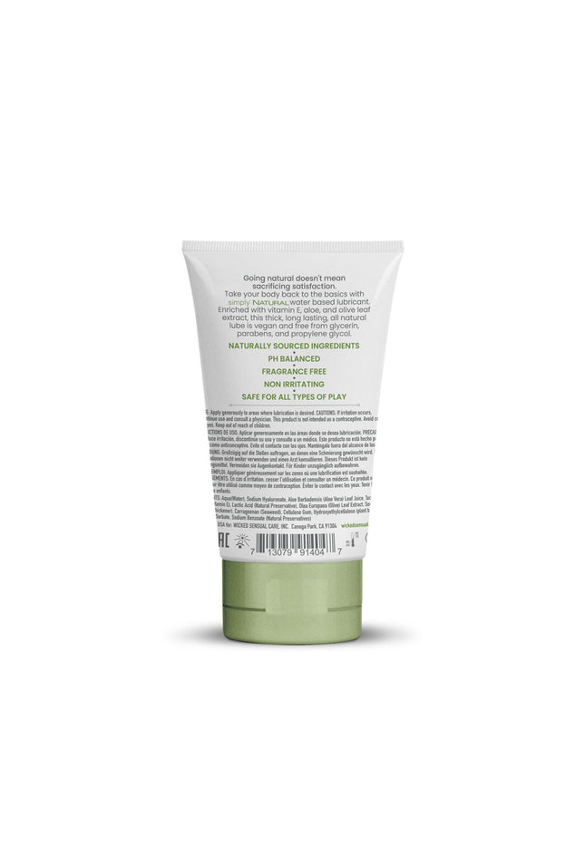 Wicked Simply Natural - Water Based Lubricant - 120 ml (4 oz) Bottle