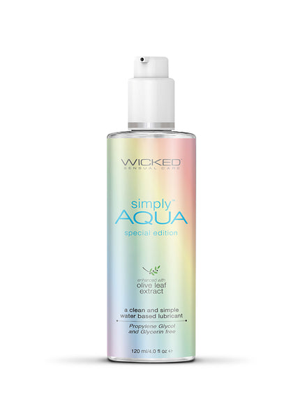 Wicked Simply Aqua Pride - Water Based Lubricant - 120 ml (4 oz) Bottle