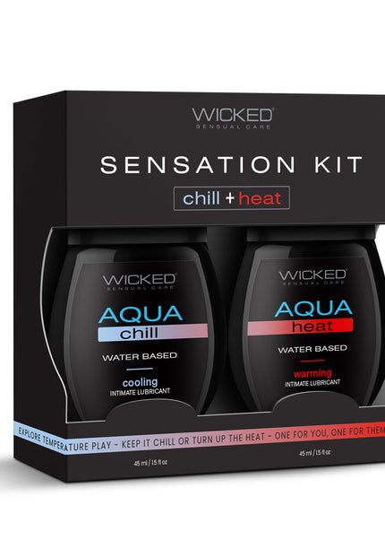 Wicked Sensation Kit - Warming & Cooling Water Based Lubricants - 2 Pack of 120 ml Bottles