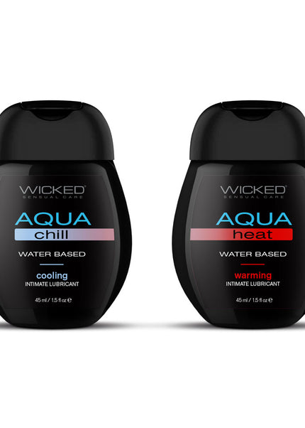 Wicked Sensation Kit - Warming & Cooling Water Based Lubricants - 2 Pack of 120 ml Bottles