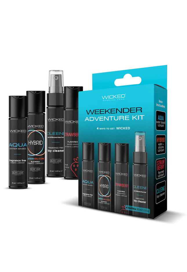 Wicked WEEKENDER ADVENTURE KIT - Mixed Lubricants & Cleaner 30 ml Bottles - 4 Pack