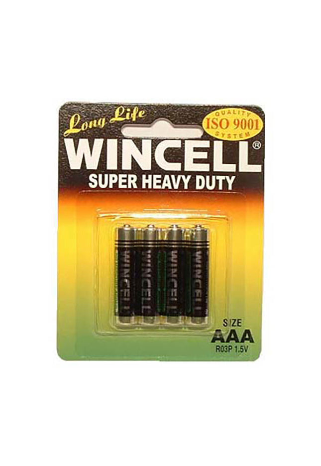 Wincell AAA Super Heavy Duty Batteries - Super Heavy Duty Batteries - AAA 4 Pack