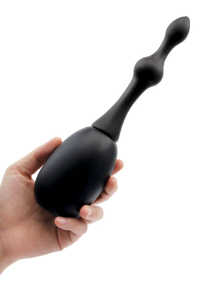 AquaClean Silicone 1-Way Valve Douche Set with Beaded Nozzle - 150 ml Capacity with Free Travel Douche Included