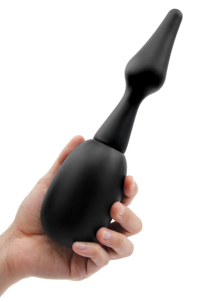 AquaClean Silicone 1-Way Valve Douche Set with Butt Plug Nozzle - 150 ml Capacity with Free Travel Douche Included