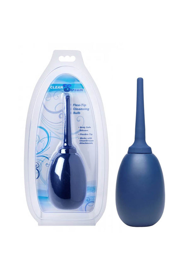 CleanStream Flex Tip Cleansing Enema Bulb - Blue Douche