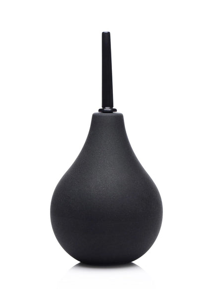 CleanStream Thin Tip Silicone Enema Bulb - Black Unisex Douche