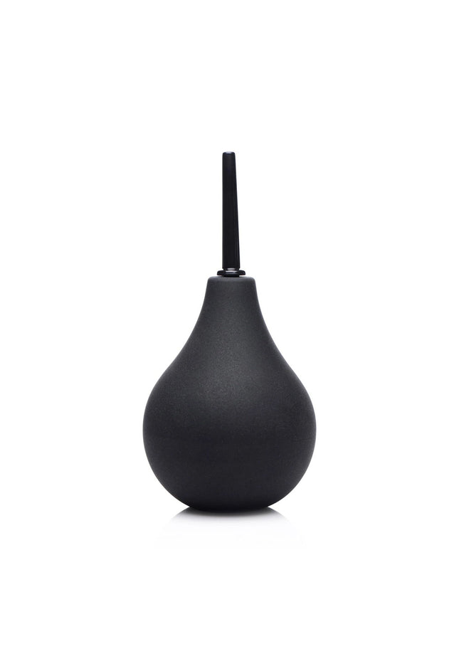 CleanStream Thin Tip Silicone Enema Bulb - Black Unisex Douche