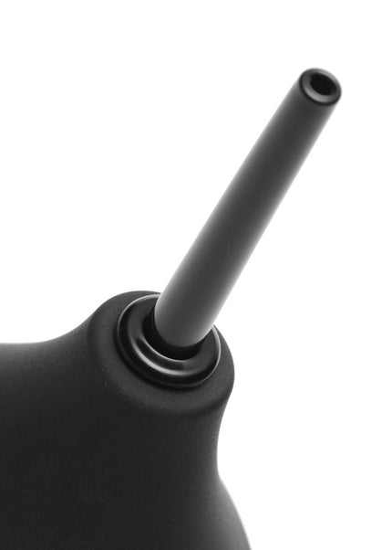 CleanStream Thin Tip Silicone Enema Bulb - Black Unisex Douche