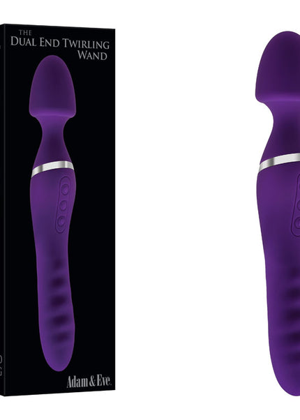 Adam & Eve THE DUAL END TWIRLING WAND - Purple 25 cm USB Rechargeable Massager Wand