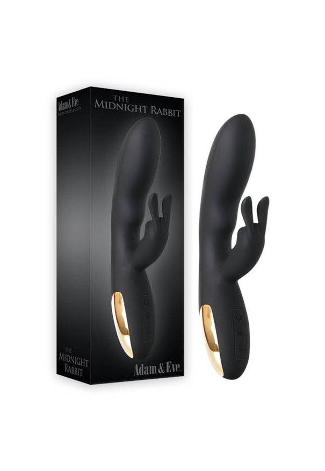 Adam & Eve The Midnight Rabbit - Black 20.3 cm (8'') Rabbit Vibrator