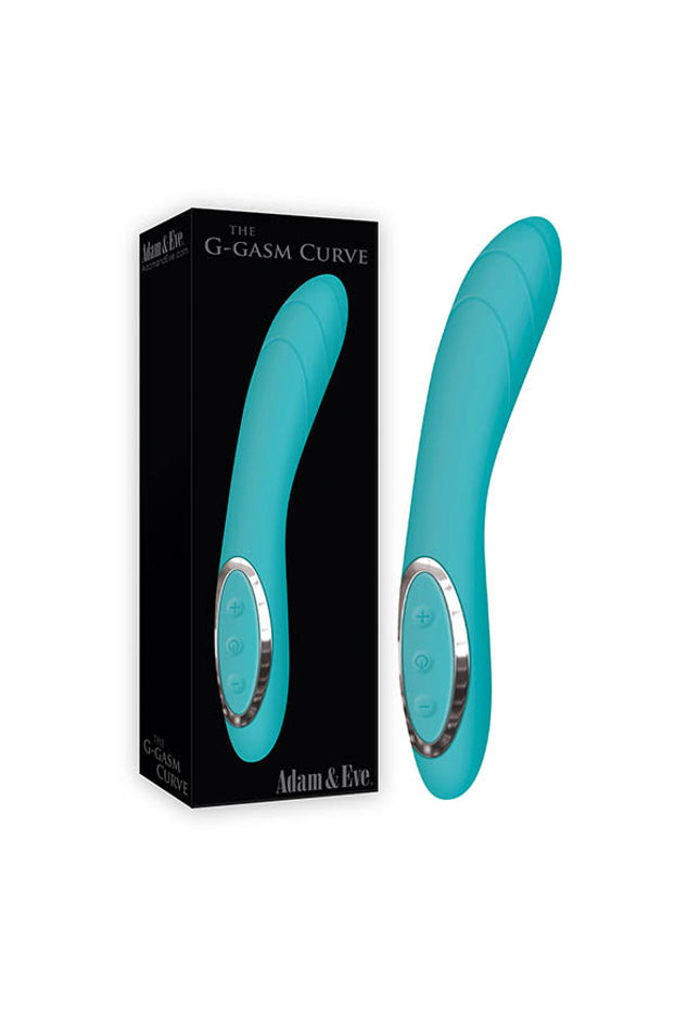 Adam & Eve The G-Gasm Curve - Aqua 21 cm (8.25'') USB Rechargeable Vibrator
