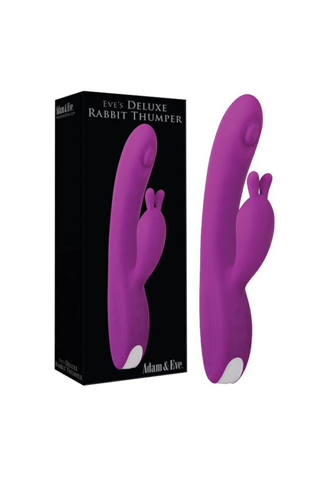Adam & Eve Eve's Deluxe Rabbit Thumper - Purple 23 cm (9'') USB Rechargeable Rabbit Vibrator