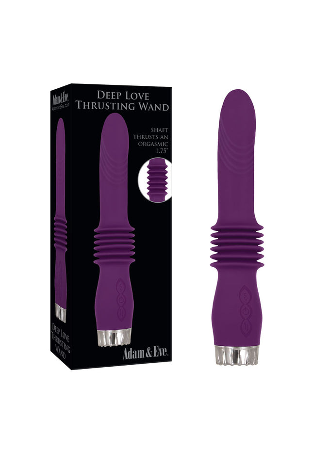 Adam & Eve DEEP LOVE THRUSTING WAND - Purple 24.7 cm USB Rechargeable Thrusting Vibrator