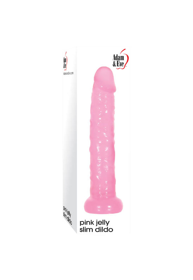 Adam & Eve Pink Jelly Slim Dildo - Pink 14.5 cm (5'') Dong