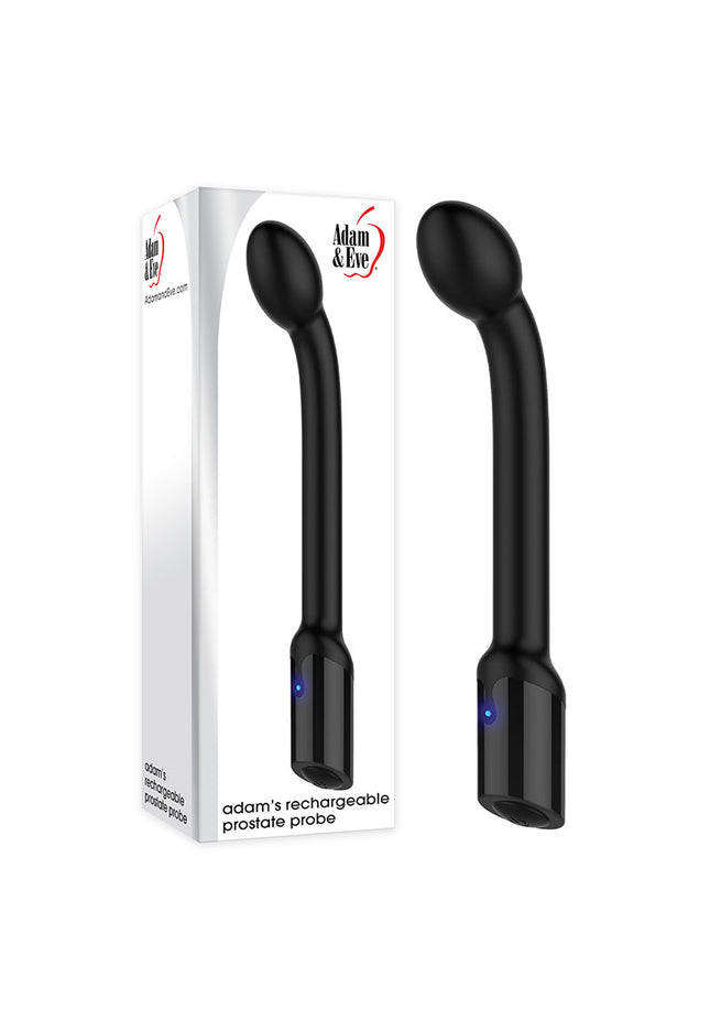 Adam & Eve Adam's Rechargeable Prostate Probe - Black 21.7 cm USB Rechargeable Anal Vibrator