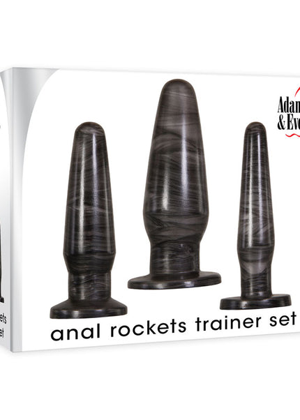 Adam & Eve ANAL ROCKETS TRAINER SET - 3-Piece Galaxy Finish Anal Plug Set