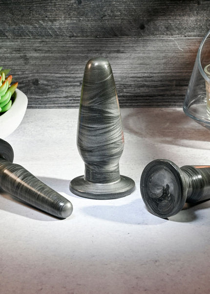 Adam & Eve ANAL ROCKETS TRAINER SET - 3-Piece Galaxy Finish Anal Plug Set