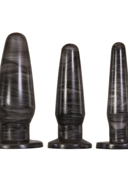 Adam & Eve ANAL ROCKETS TRAINER SET - 3-Piece Galaxy Finish Anal Plug Set
