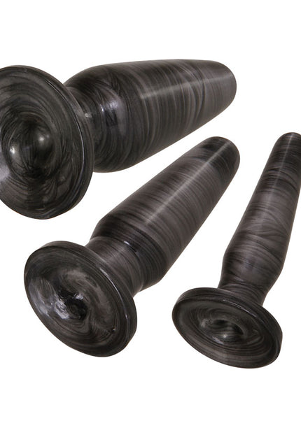 Adam & Eve ANAL ROCKETS TRAINER SET - 3-Piece Galaxy Finish Anal Plug Set