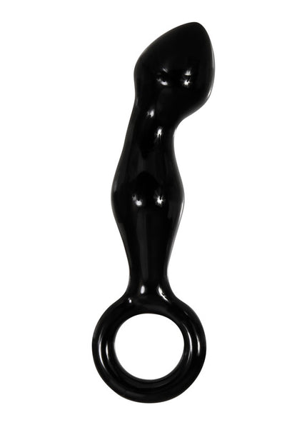 Adam & Eve ADAMS GLASS PROSTATE MASSAGER - Black Glass 16.6 cm Prostate Massager