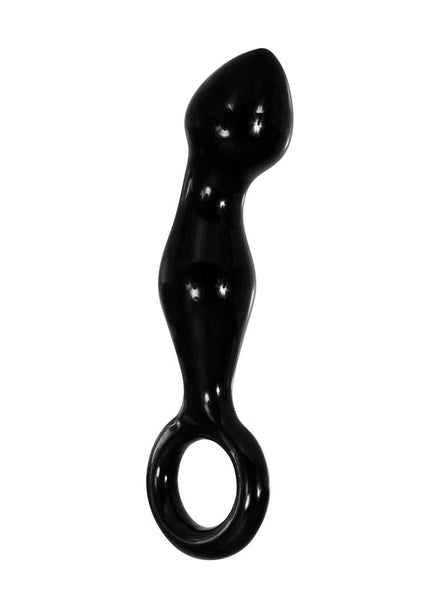 Adam & Eve ADAMS GLASS PROSTATE MASSAGER - Black Glass 16.6 cm Prostate Massager