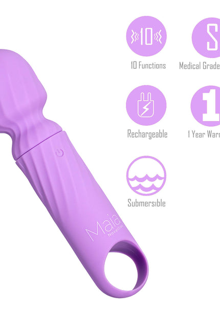 Maia DOLLY - Purple - Purple 12.7 cm USB Rechargeable Massage Wand