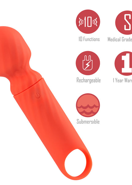 Maia DOLLY - Orange - Orange 12.7 cm USB Rechargeable Massage Wand