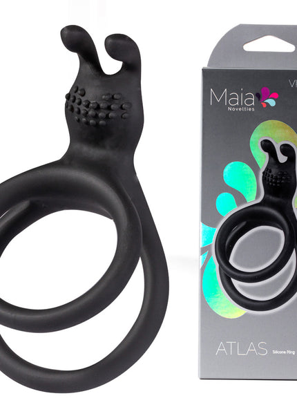 Maia ATLAS - Black Cock & Balls Ring